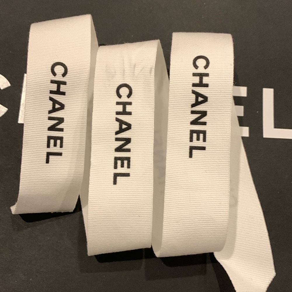 Chanel white ribbon